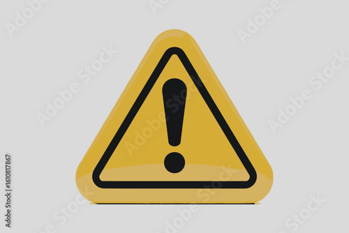 Yellow warning triangle with black exclamation mark symbol