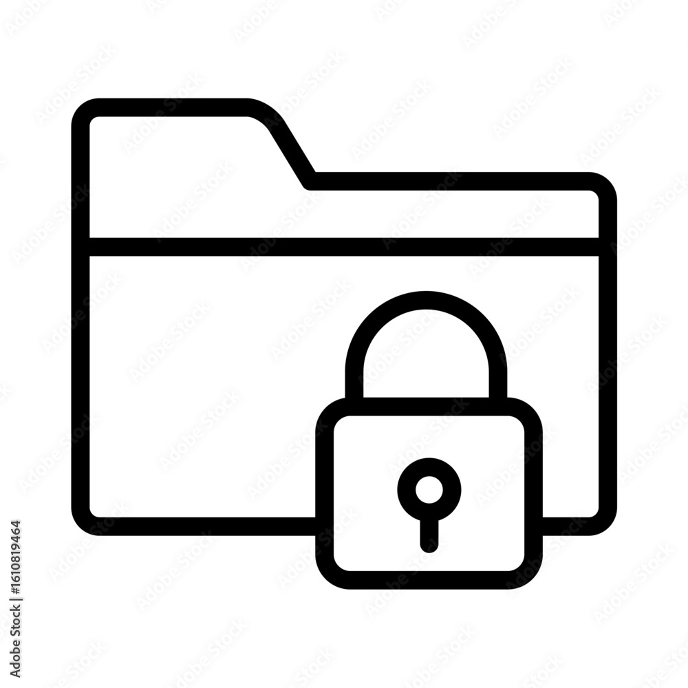 Locked Folder Secure Data Icon Digital Directory Protection Confidential File Storage Privacy Access Control Encrypted Folders Personal Corporate Records Locked Folder Secure Data Icon Digital Directory Protection Confidential File Storage Privacy Access Control Encrypted Folders Personal Corporate Records