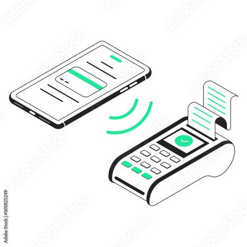 online payment isometric illustration