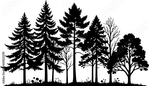 mountain man hiking, silhouette, vector bundle