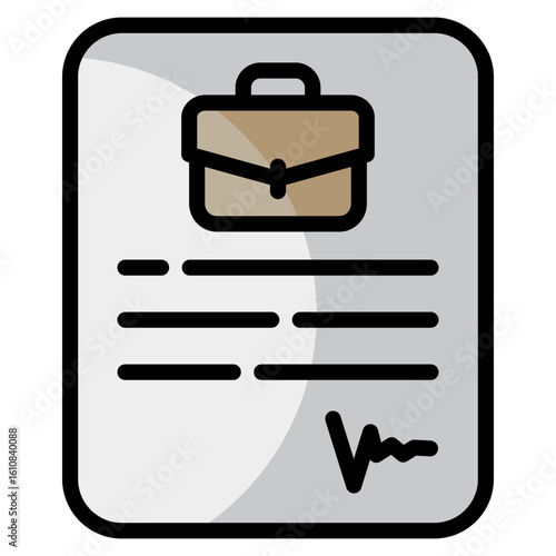 Job Contract  Icon Element For Design