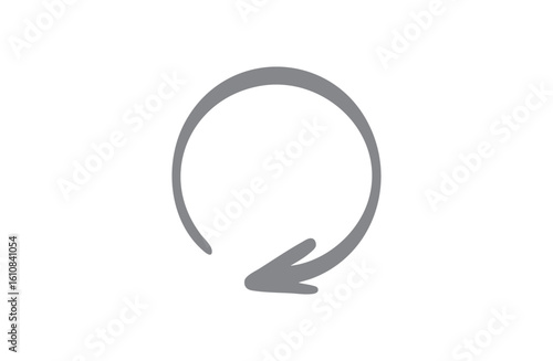 グレーの右回転の矢印（更新・循環・リロード）
