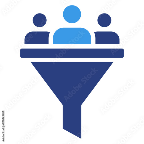 Recruitment Funnel  Icon Element For Design