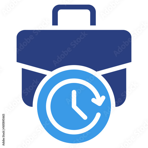 Full Time Job  Icon Element For Design