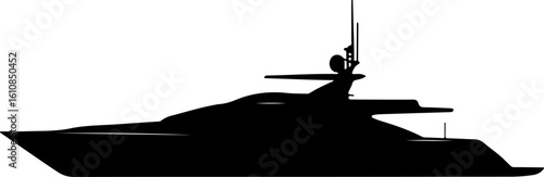 Speedboat Adventure Silhouette Vector