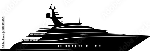 Speedboat Adventure Silhouette Vector
