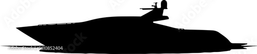 Speedboat Adventure Silhouette Vector