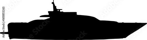 Speedboat Adventure Silhouette Vector