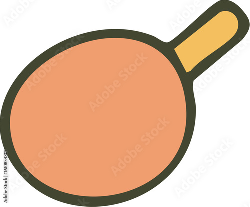 Simple table tennis paddle sport equipment icon.