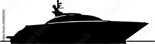 Speedboat Adventure Silhouette Vector