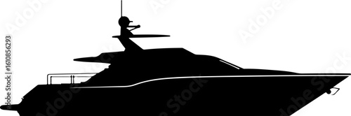 Speedboat Adventure Silhouette Vector