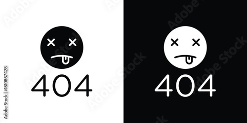 404 Error icon vector illustration glyph style designs for web.
