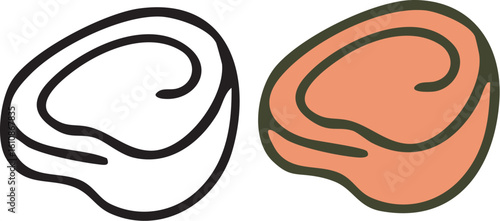 Handdrawn chickpea garbanzo bean icon set.