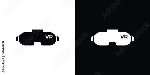 AR headset icon vector illustration glyph style designs for web.