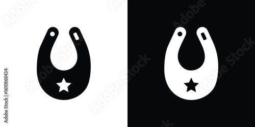 Baby bib icon vector illustration glyph style designs for web.