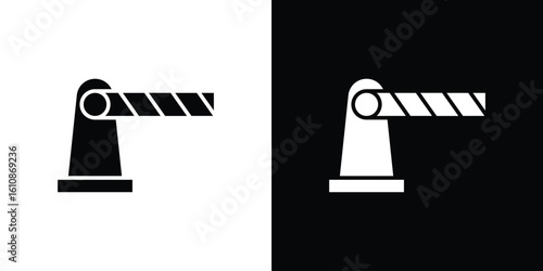 Barrier icon vector illustration glyph style designs for web.