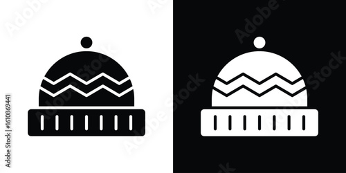 Beanie icon vector illustration glyph style designs for web.