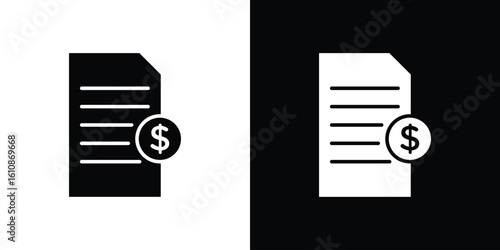Bill paid icon vector illustration glyph style designs for web.