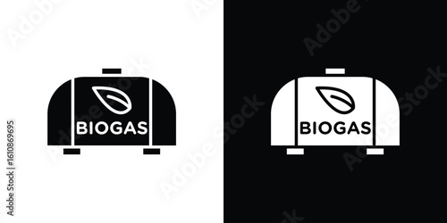 Biogas icon vector illustration glyph style designs for web.
