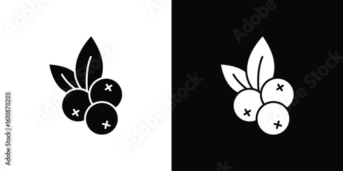 Blueberry icon vector illustration glyph style designs for web.