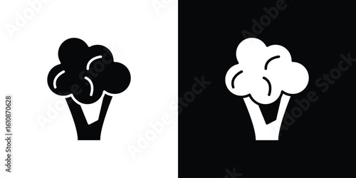 Broccoli icon vector illustration glyph style designs for web.