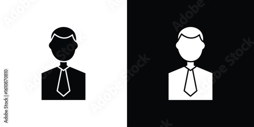 Businessman icon vector illustration glyph style designs for web.