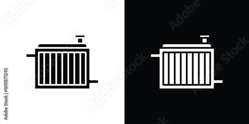 car radiator icon vector illustration glyph style designs for web.