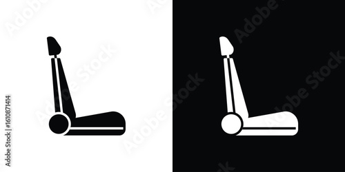 Car seat icon vector illustration glyph style designs for web.