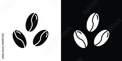 Coffee beans icon vector illustration glyph style designs for web.