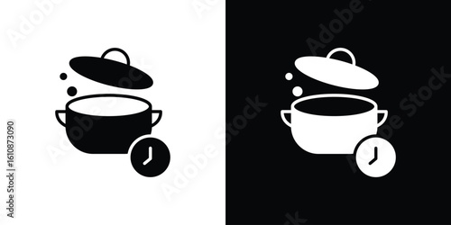 Cooking time icon vector illustration glyph style designs for web.