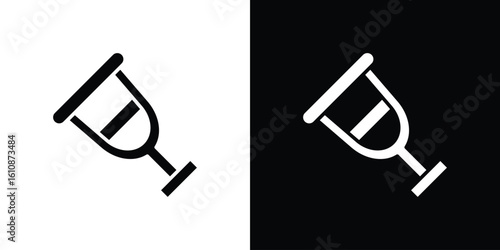 Crutch icon vector illustration glyph style designs for web.
