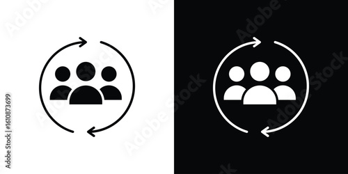 Customer retention icon vector illustration glyph style designs for web.