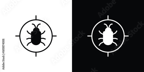 Debug icon vector illustration glyph style designs for web.