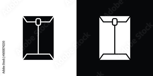 Document envelope icon vector illustration glyph style designs for web.