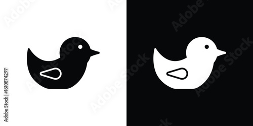 Duck icon vector illustration glyph style designs for web.