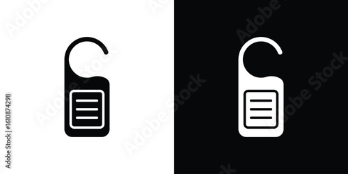 Door hanger icon vector illustration glyph style designs for web.