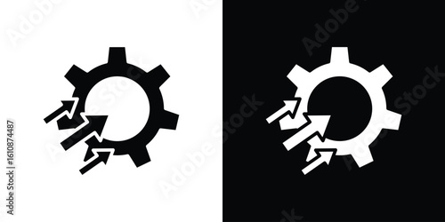 Efficiency icon vector illustration glyph style designs for web.