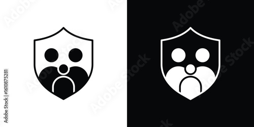 Family insurance icon vector illustration glyph style designs for web.