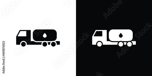 Fuel truck icon vector illustration glyph style designs for web.