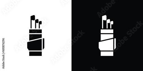Golf bag icon vector illustration glyph style designs for web.
