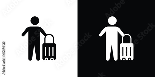 Guest icon vector illustration glyph style designs for web.