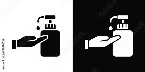 Hand wash icon vector illustration glyph style designs for web.