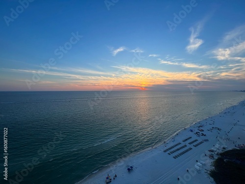 sunset over the sea panama city