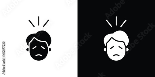 Headache icon icon vector illustration glyph style designs for web.