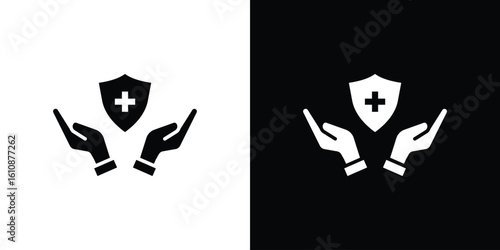 Health insurance icon vector illustration glyph style designs for web.