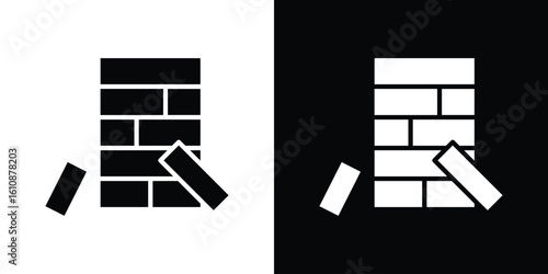 Jenga icon vector illustration glyph style designs for web.