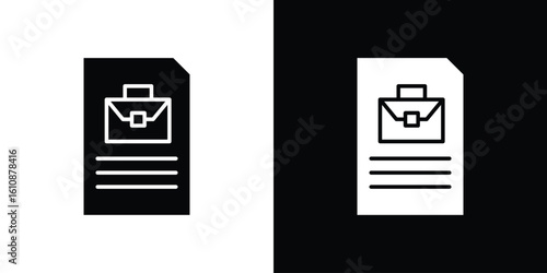 Job description icon vector illustration glyph style designs for web.