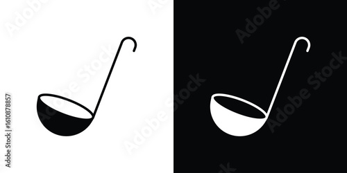 Ladle icon vector illustration glyph style designs for web.
