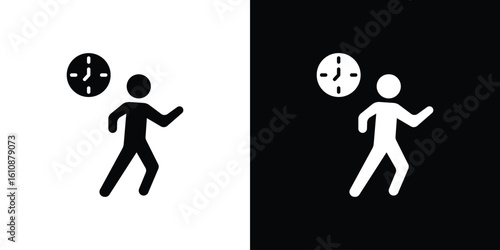 Late icon vector illustration glyph style designs for web.