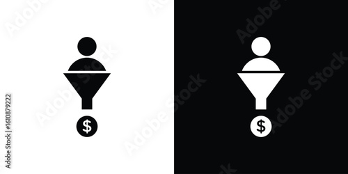 Lead generation icon vector illustration glyph style designs for web.